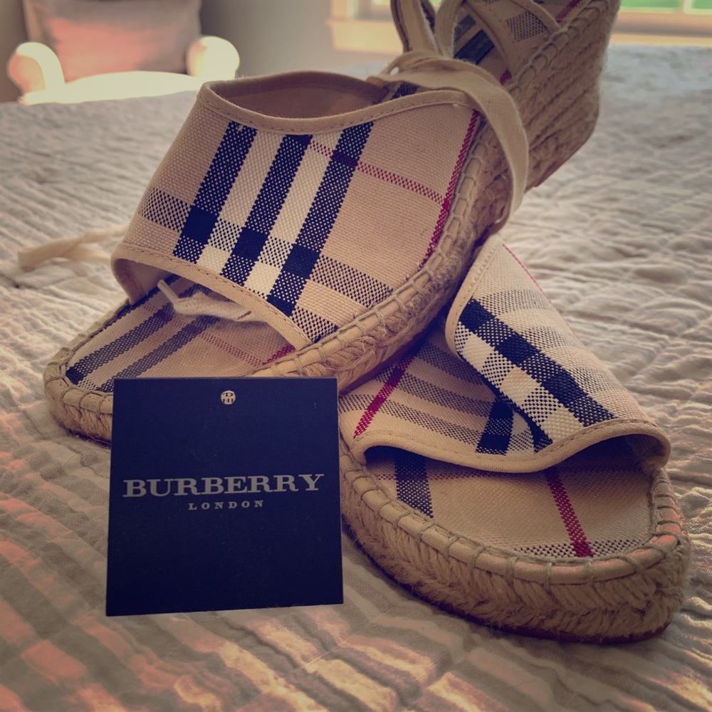 Burberry lace up espadrilles